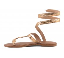 (image for) Thong wrap up sandal laminated leather F0817888-0150 coral blu